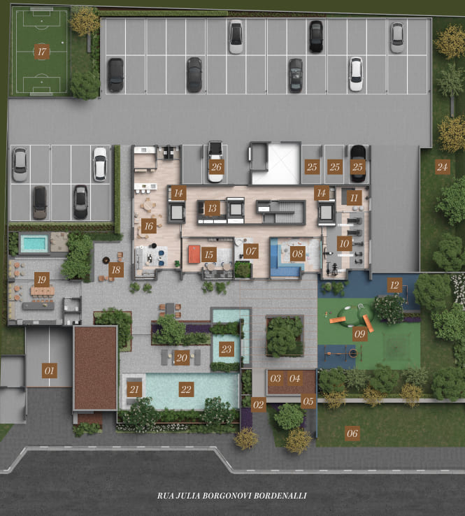 Implantação térrea Imagem de uma implantação térrea